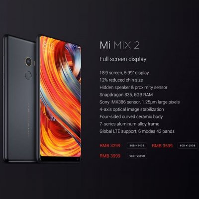 mi mix 2 pres spec