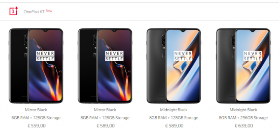 oneplus 6t price