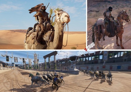 Assassins Creed Origins cammello cavallo bighe
